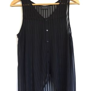 Black sheer tank dress